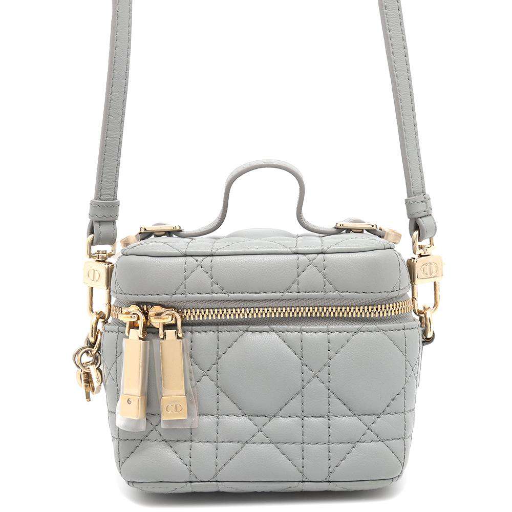 Dior Cannage Micro Vanity Bag CloudBlue S0918ONMJ Lambskin