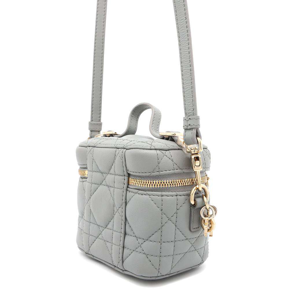 Dior Cannage Micro Vanity Bag CloudBlue S0918ONMJ Lambskin