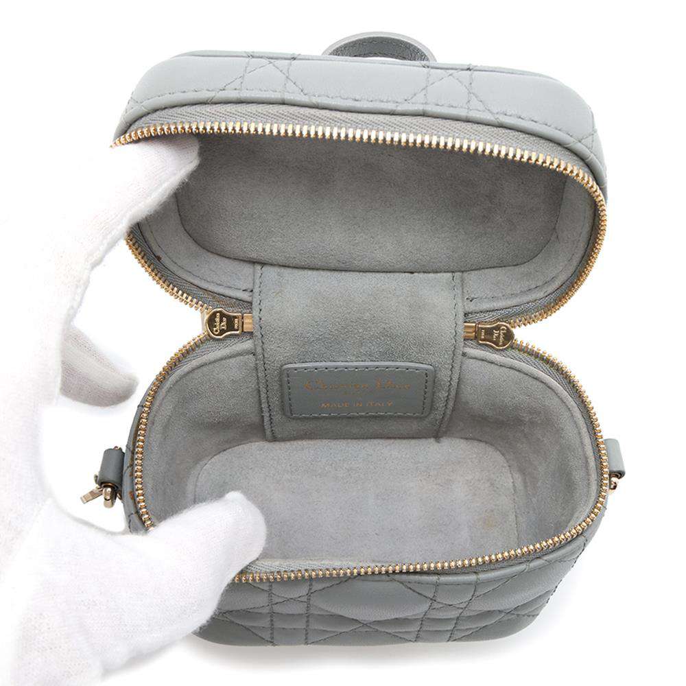 Dior Cannage Micro Vanity Bag CloudBlue S0918ONMJ Lambskin