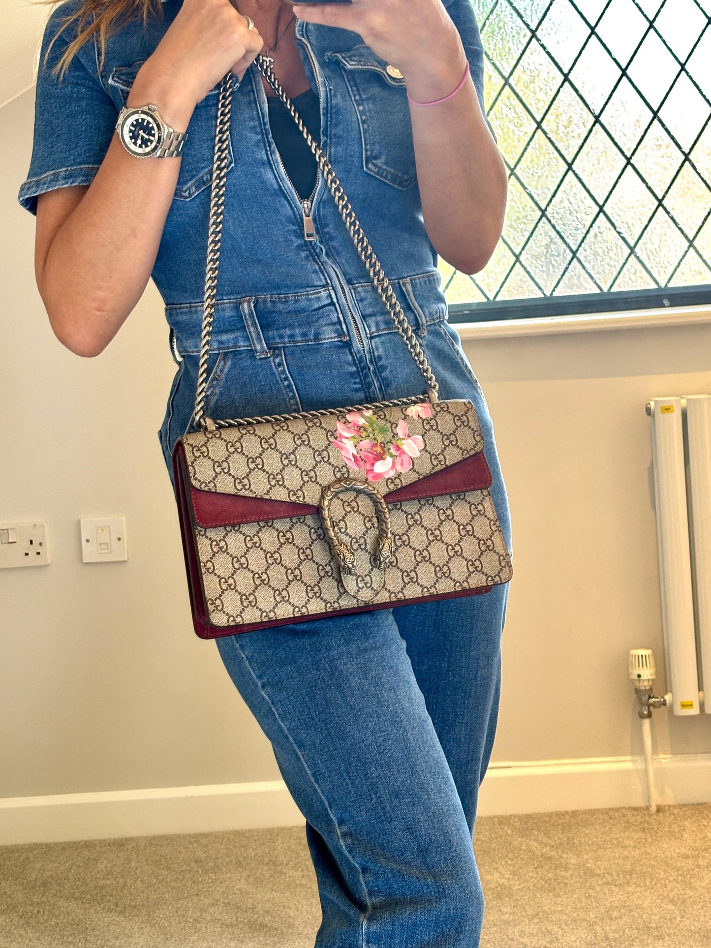 Gucci Dionysus GG Blooms Supreme Shoulder Bag - Preloved