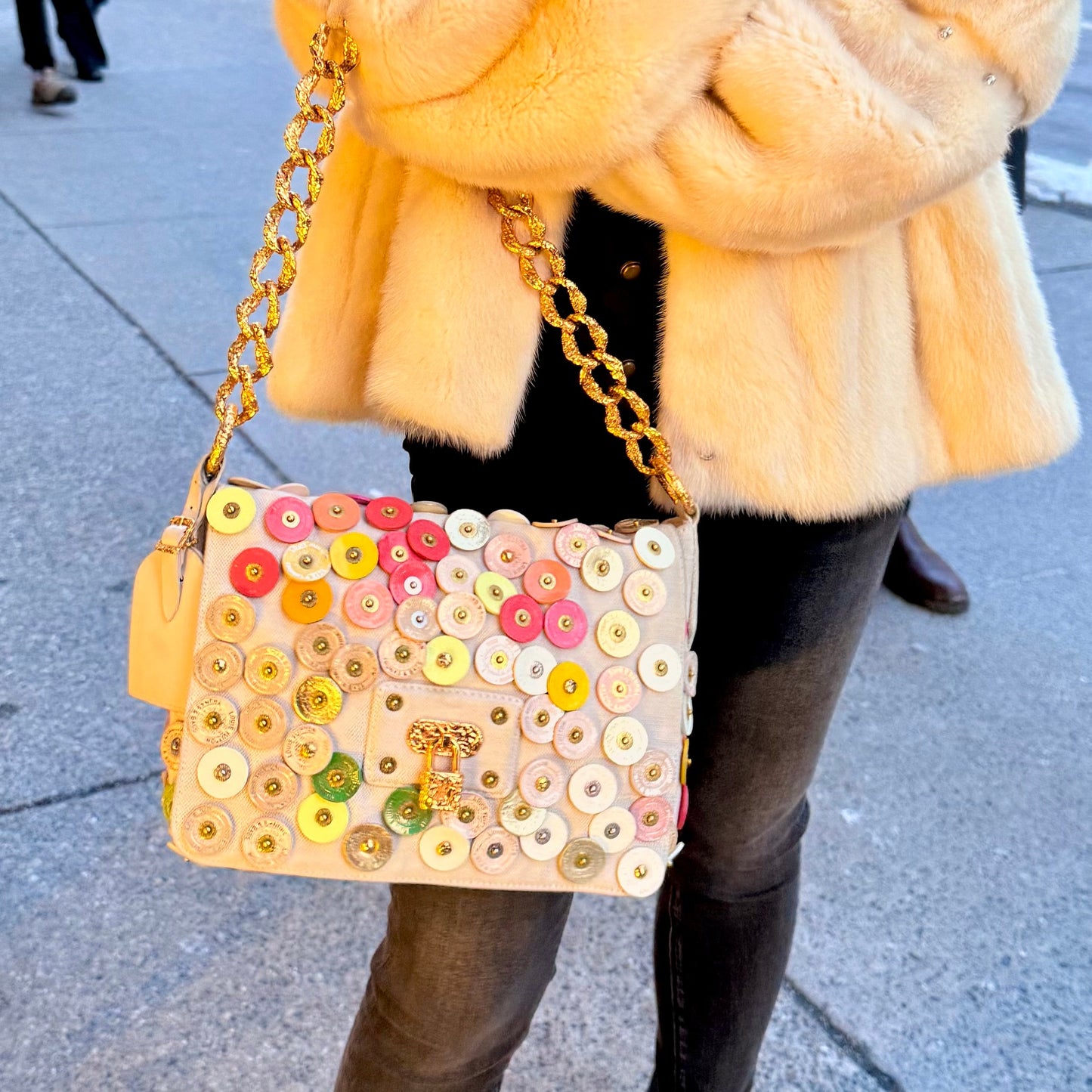 LOUIS VUITTON  Polka Dot Fleurs Viviane Bag