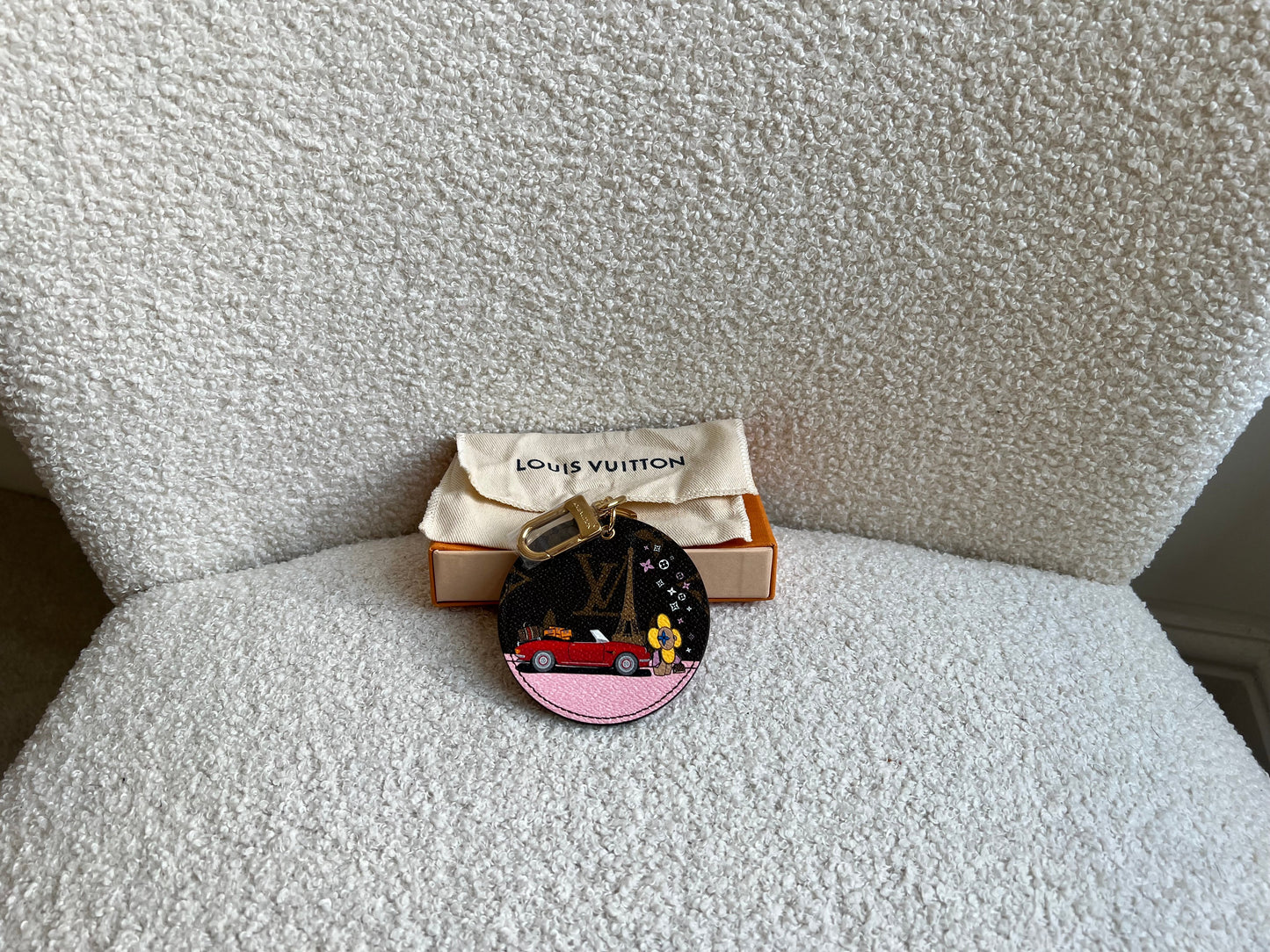 Louis Vuitton Limited Edition Illustre Vivienne Animation Print Monogram Keyring Bag Charm (RRP £245)