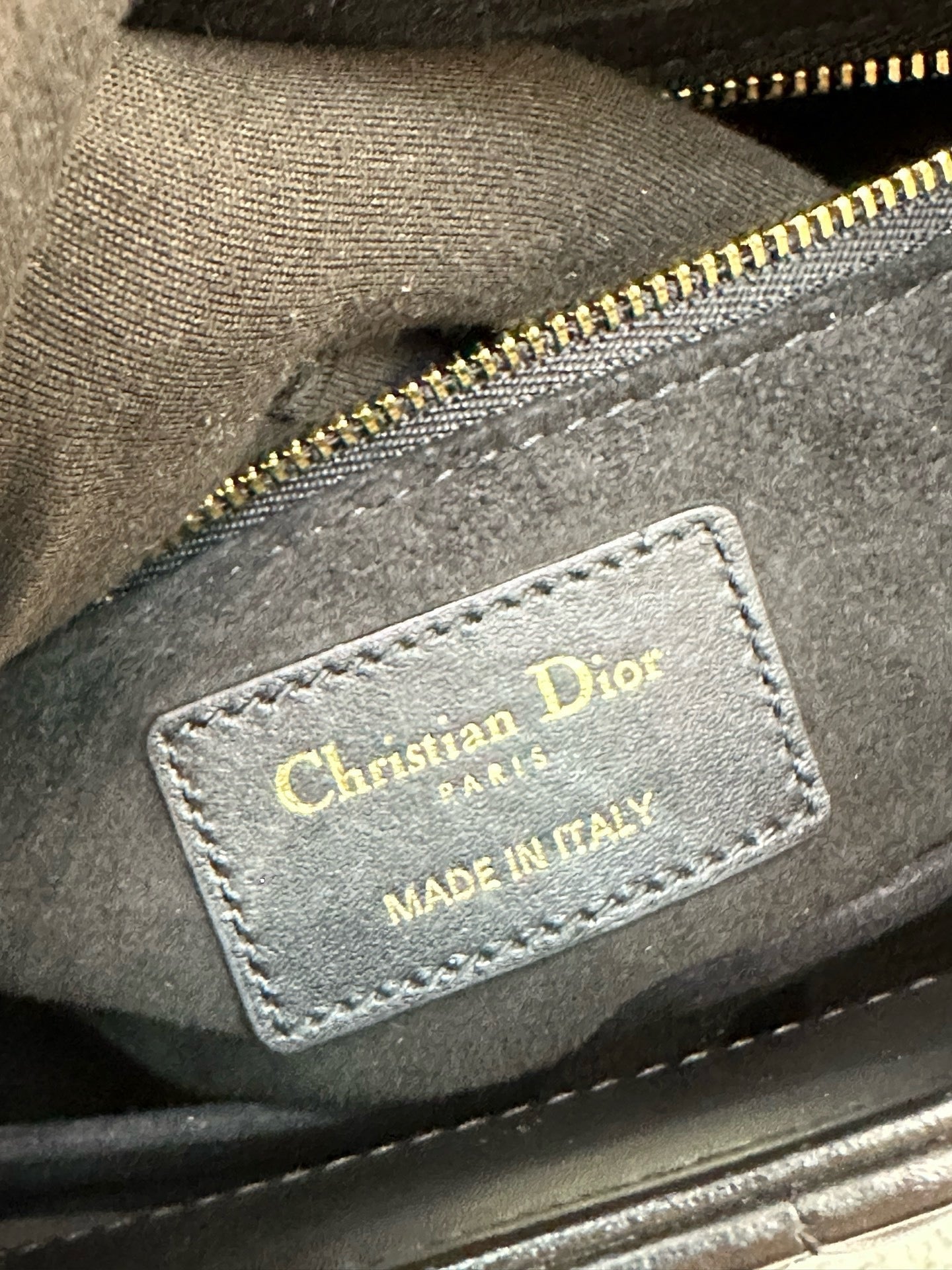 Christian Dior Lambskin Cannage Medium Lady Dior Black GHW