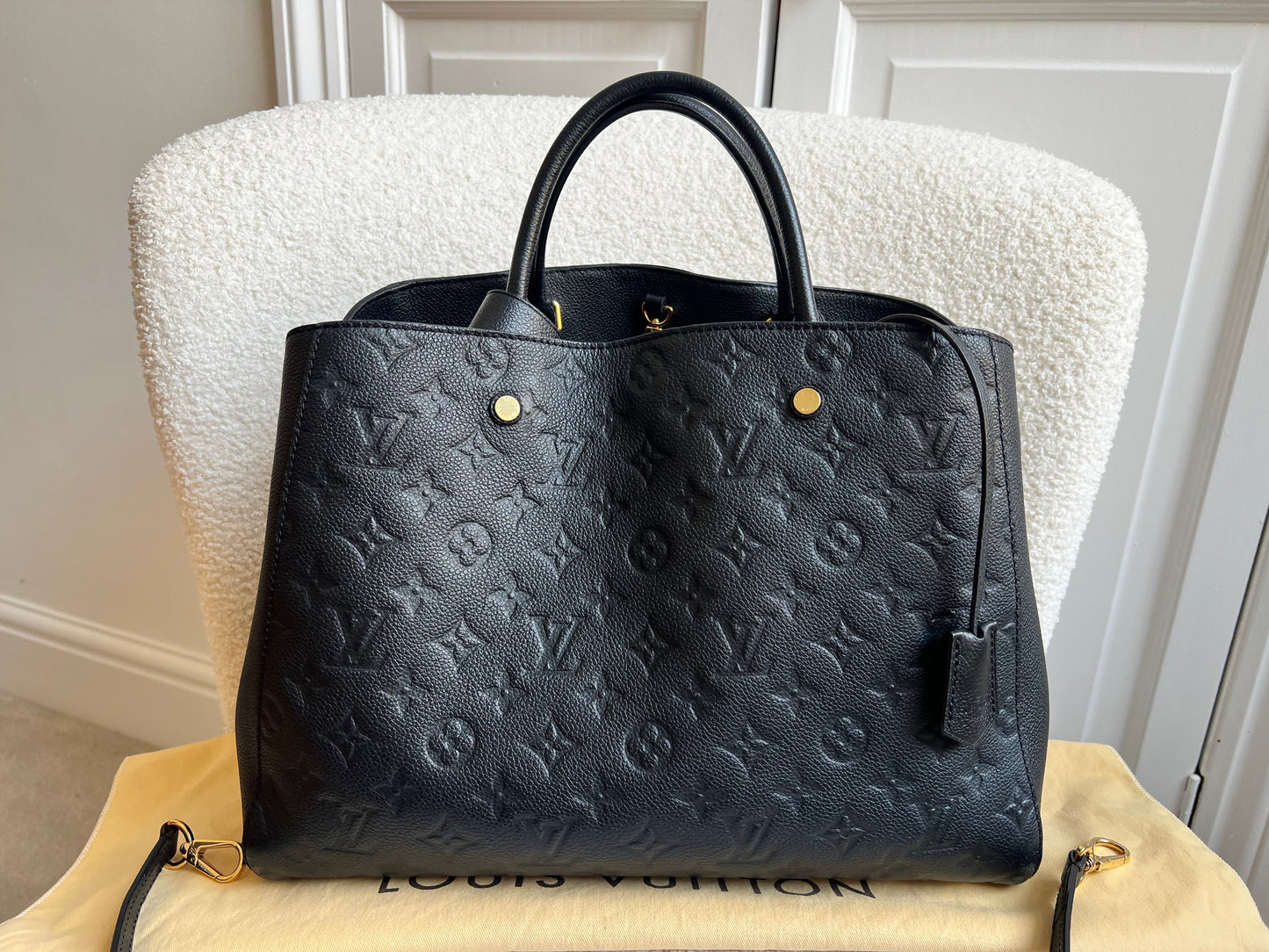 Louis Vuitton Montaigne GM in Black Monogram Empreinte (RRP £2230)