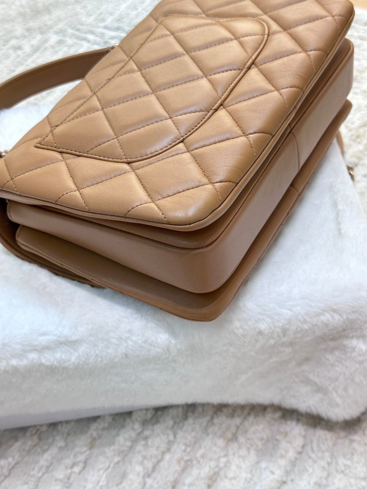 CHANEL  Small Trendy CC  Handle Flap Bag 19K Brown