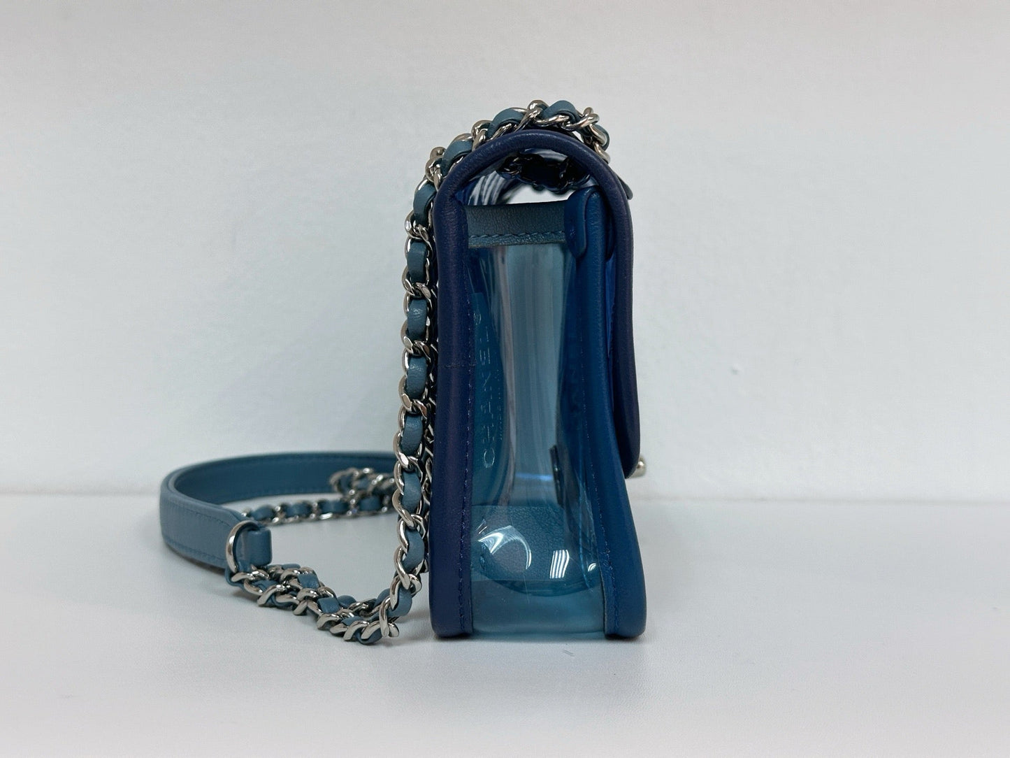 Chanel Blue Coco Splash PVC Small Flap Bag holo 2569
