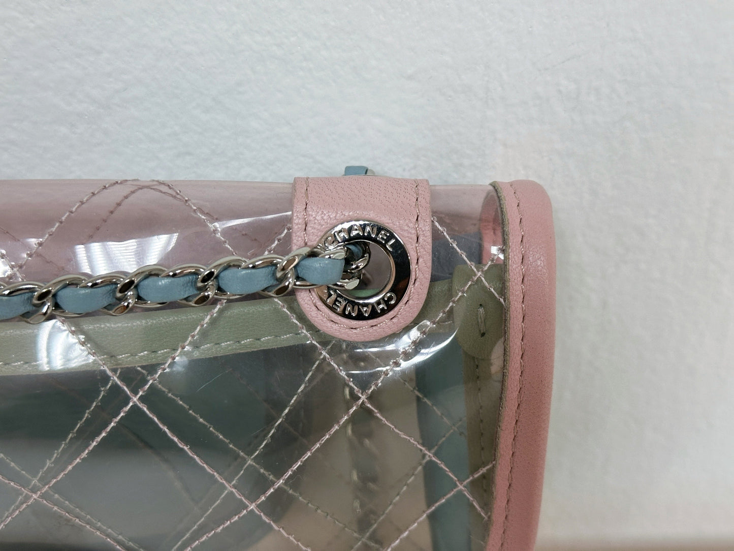 Chanel Coco Splash PVC Mini Flap Bag Pink/Blue/Green 2576 holo