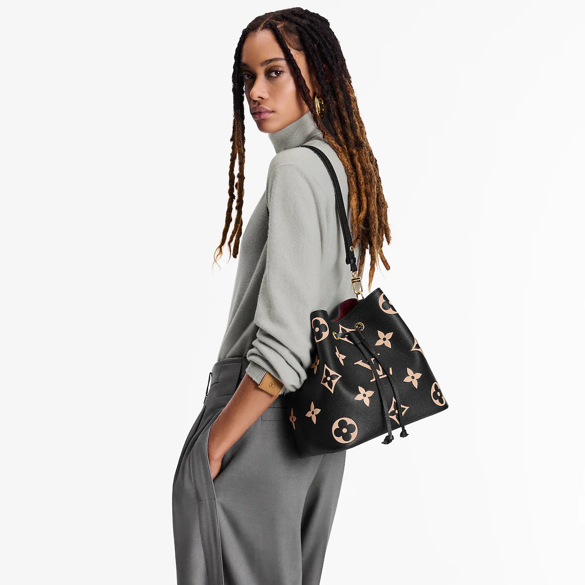 Louis Vuitton Neo Noe BB Bucket Bag in Bicolour Empeinte (RRP £2170)