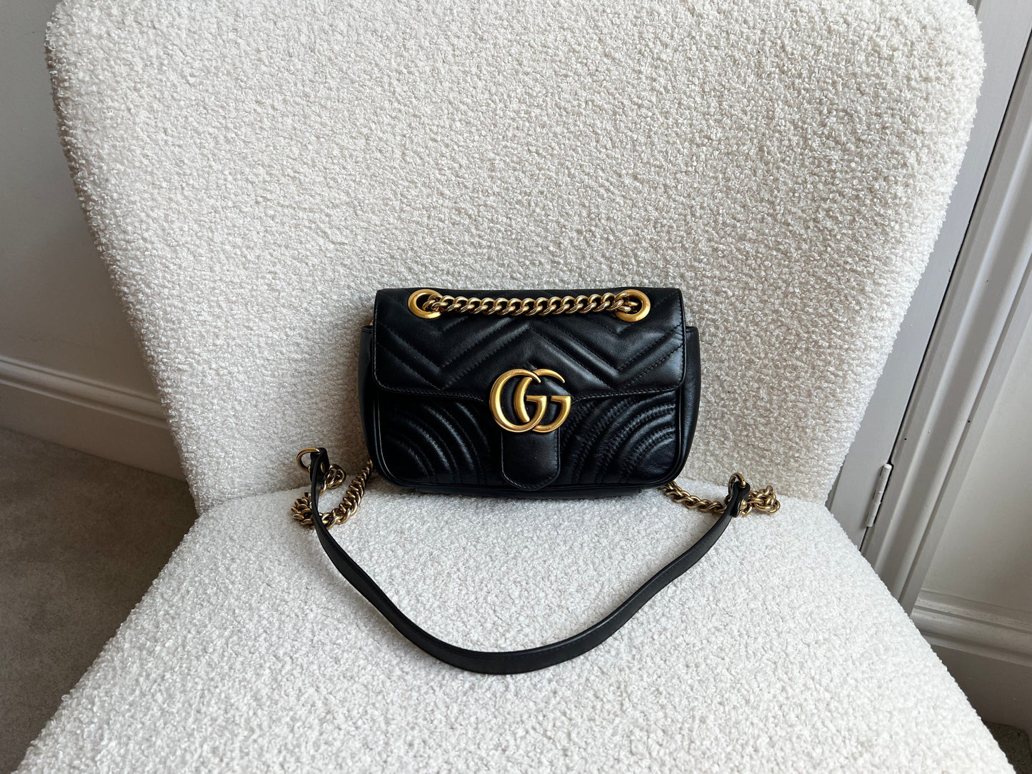 Gucci GG Black Marmont Mini Shoulder Bag (RRP £1,890)