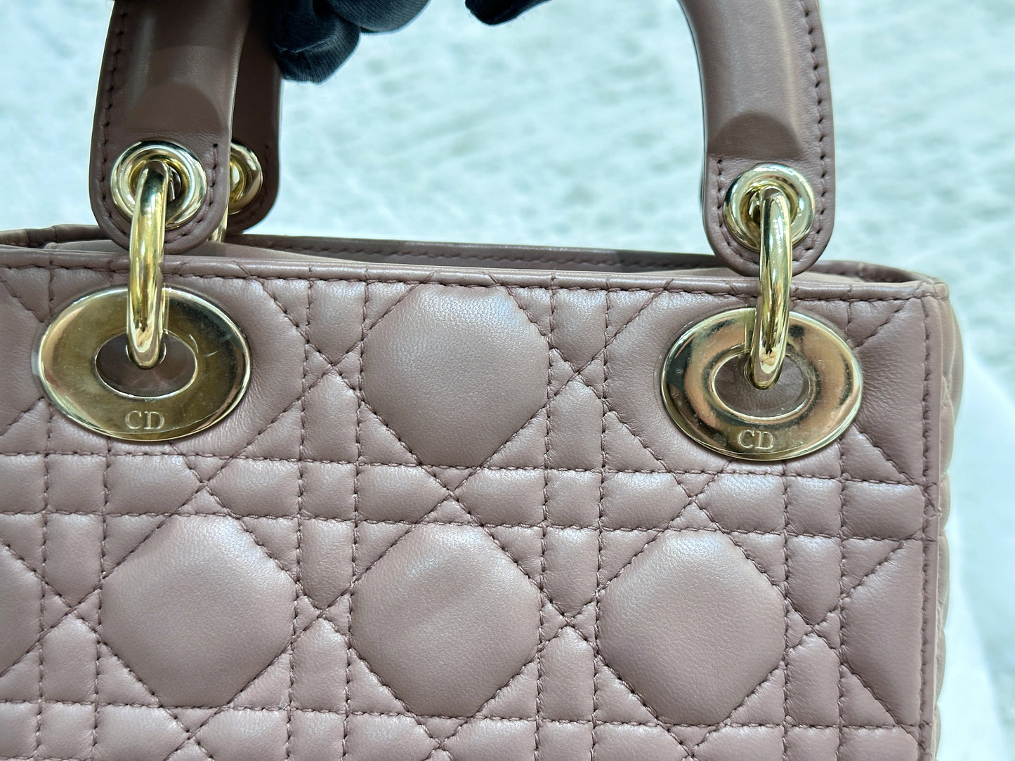 Mini Lady Dior Bag Blush Cannage Lambskin