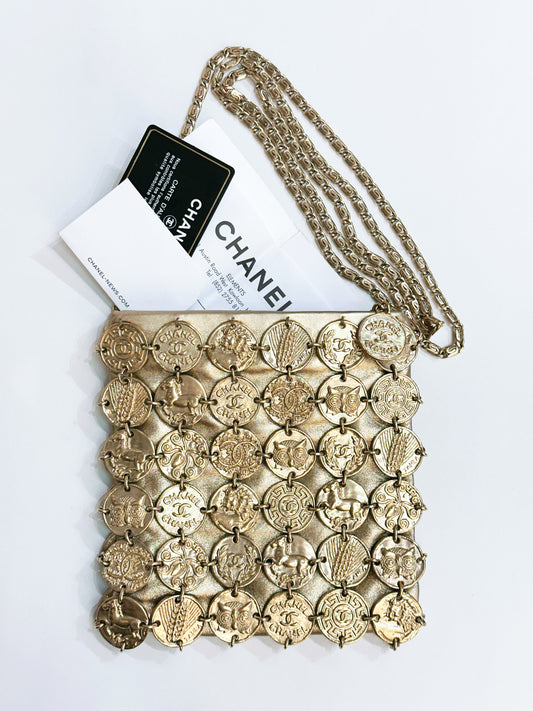 Chanel 18C Gold Medal Evening in Greece Bag Style 2488 holo card