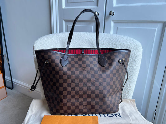 Louis Vuitton Neverfull MM Damier Ebene Cherry Interior (RRP £1,410)