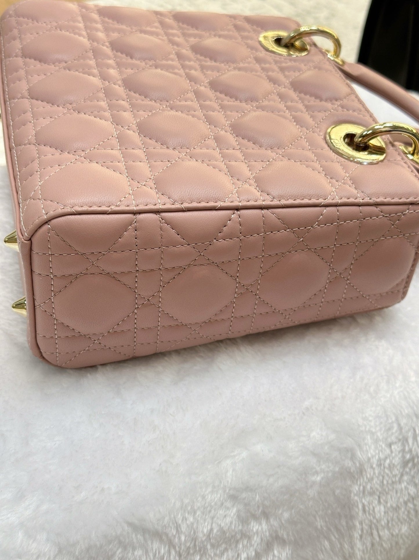 Christian Dior Small Lambskin Cannage My ABC Dior Lady Dior Pink