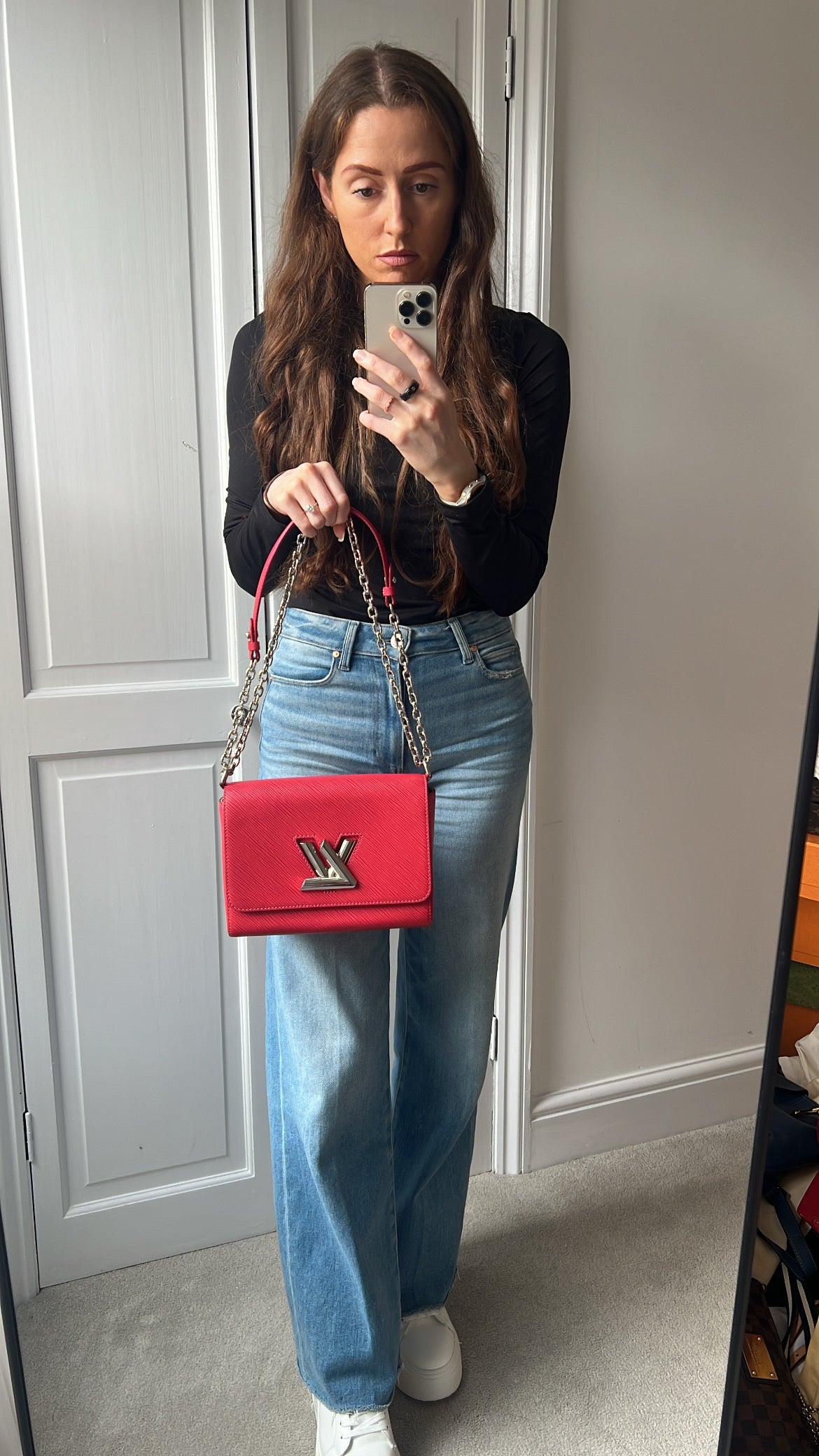 Louis Vuitton Coquelicot Twist MM Shoulder Bag (RRP £3450)