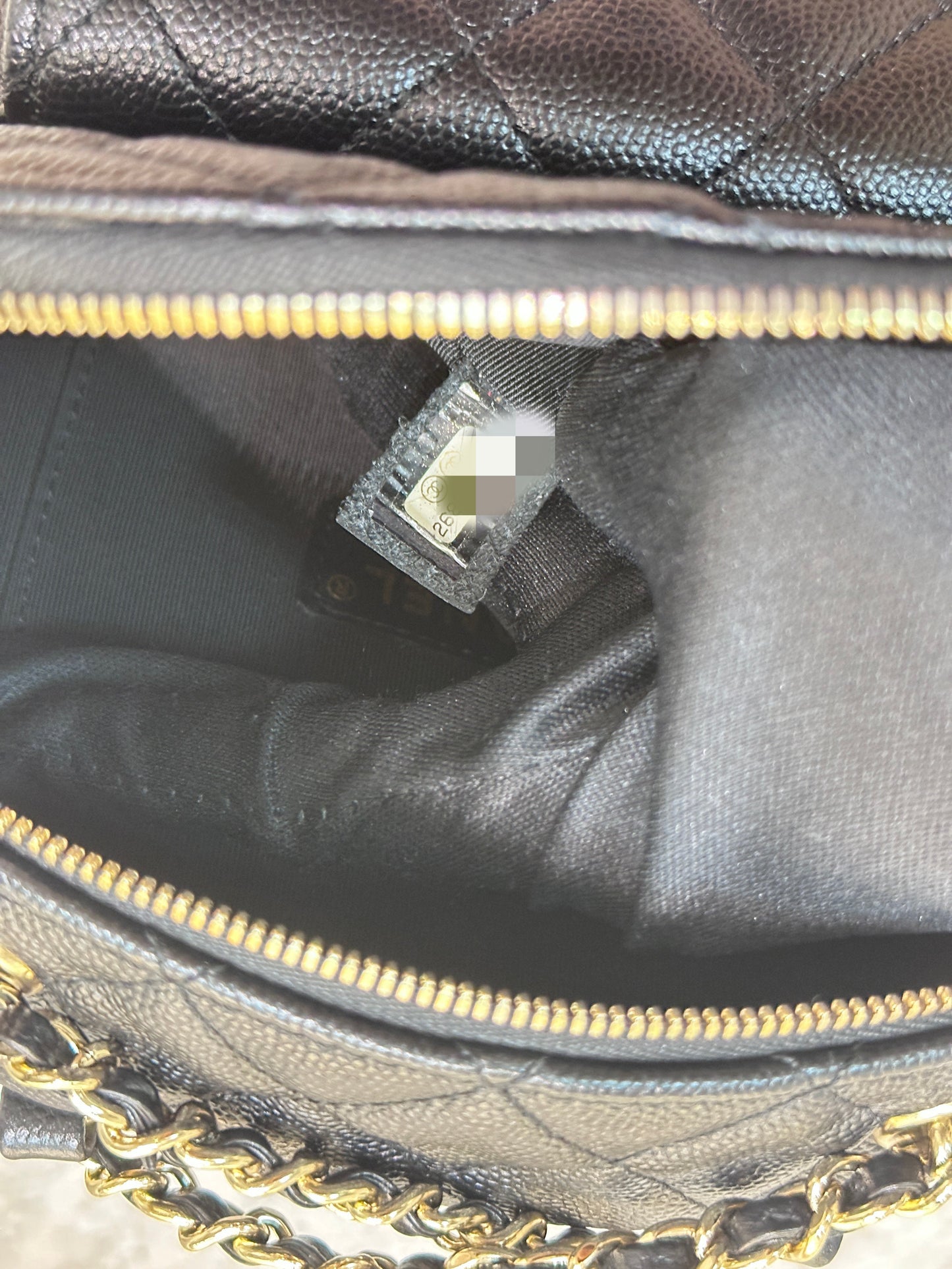 Chanel CC Day Backpack Quilted Caviar Mini