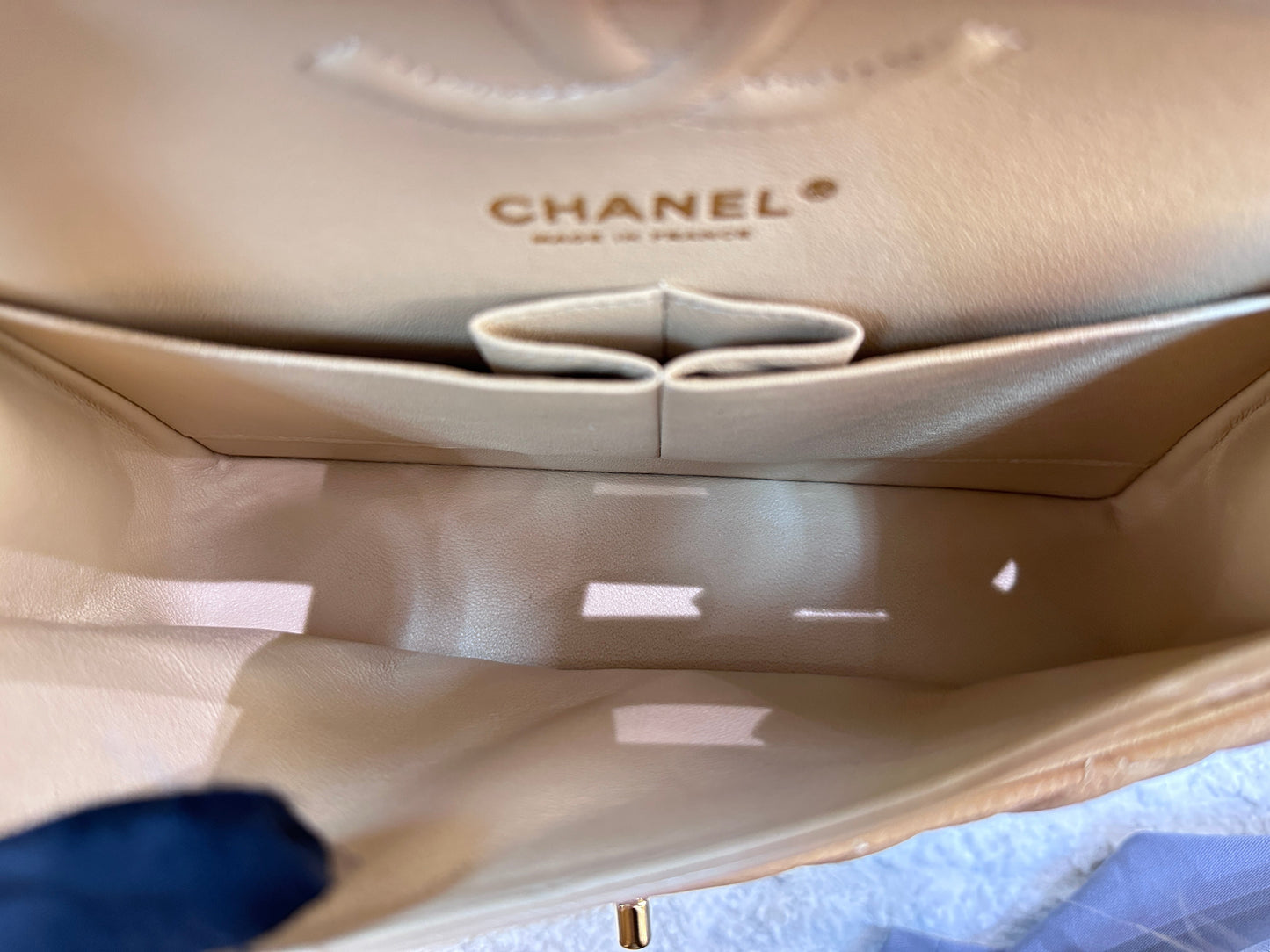 Chanel Classic Small Beige Caviar GHW