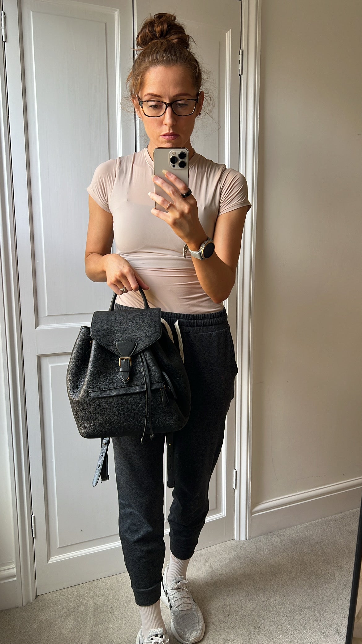 Louis Vuitton Montsouris Backpack Black Empreinte