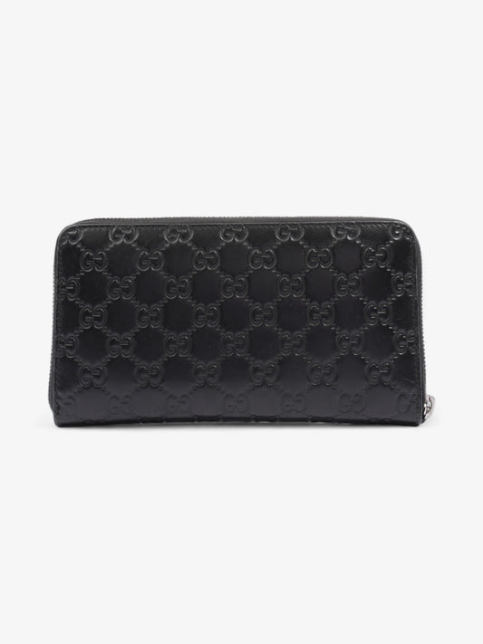 Gucci Guccissima Zip Around Wallet Black Leather