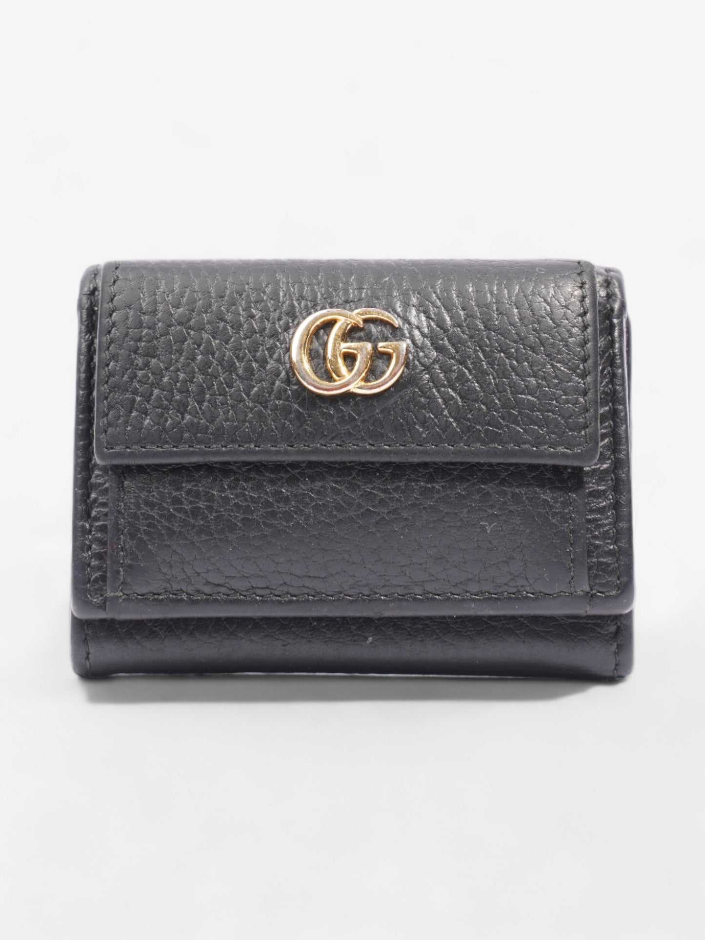 Gucci GG Marmont Trifold Wallet Black Leather