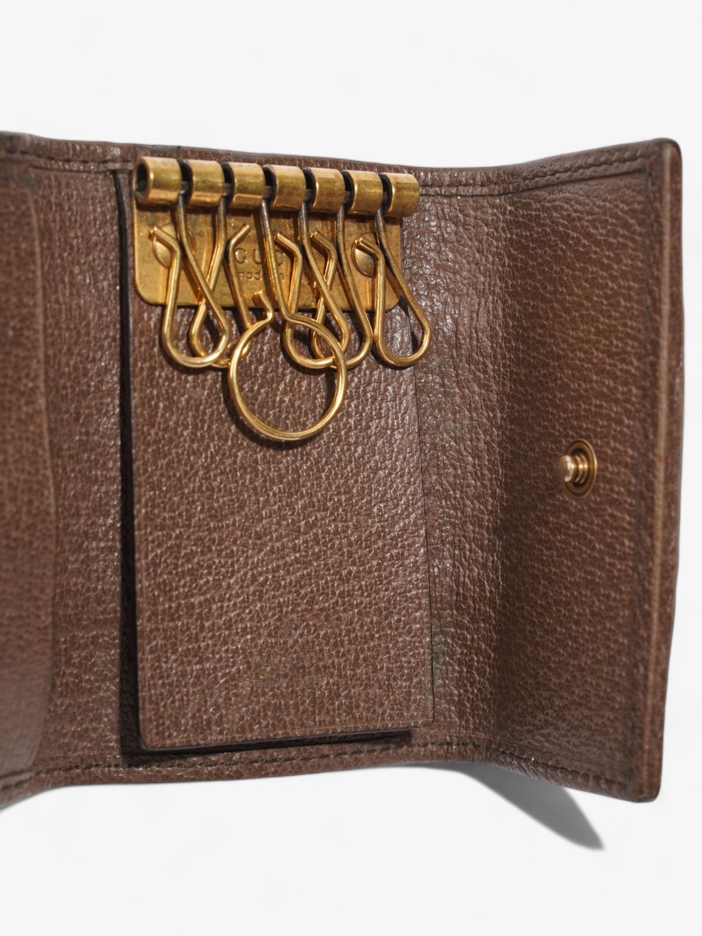 Gucci Key Case  Supreme / Green / Red Coated Canvas