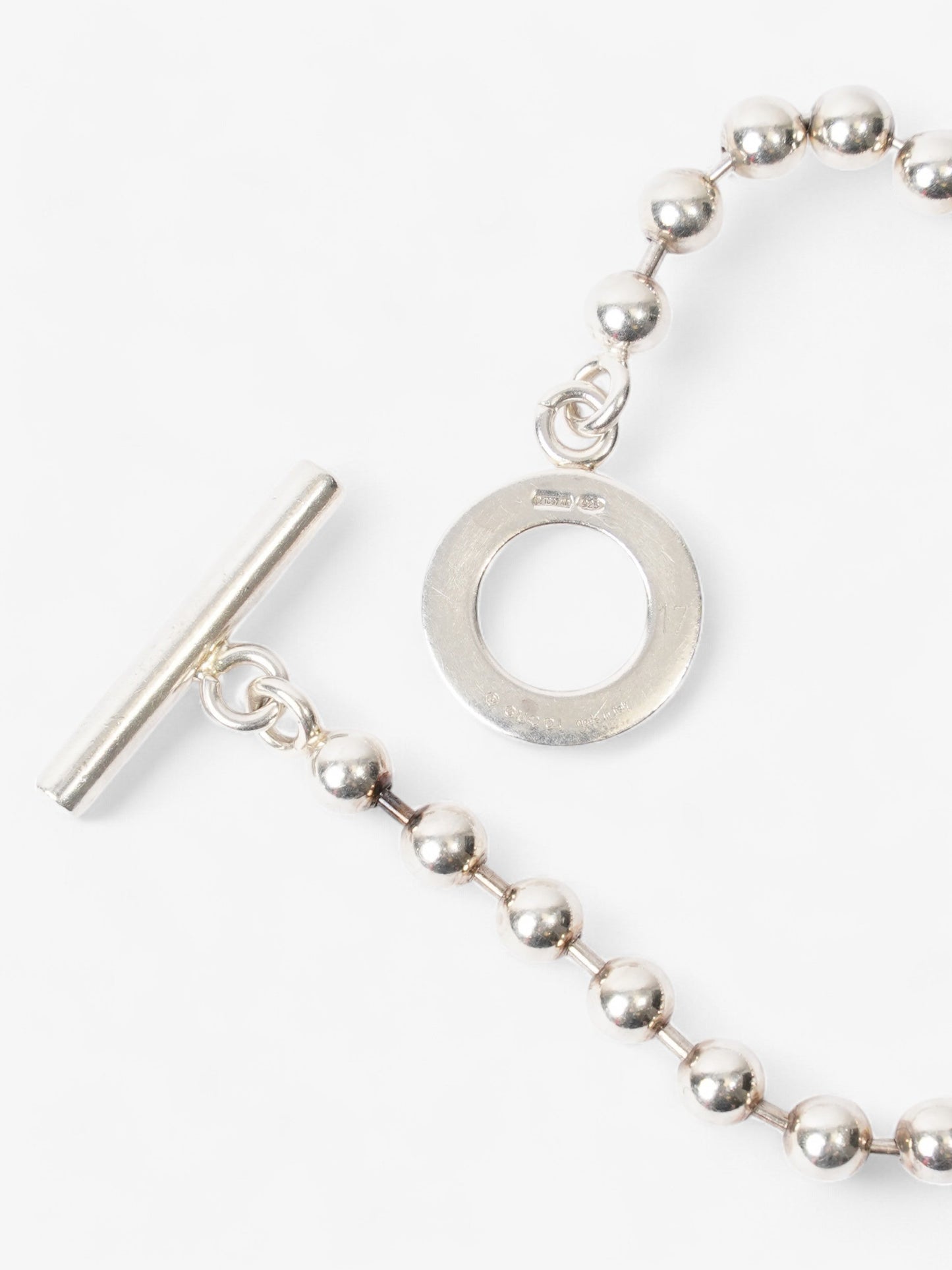 Gucci Ball Chain Bracelet Silver Silver Sterling 15cm