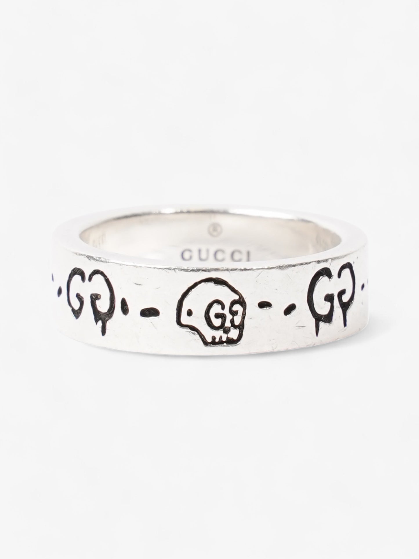 Gucci Ghost Ring Silver / Black Silver Sterling 11