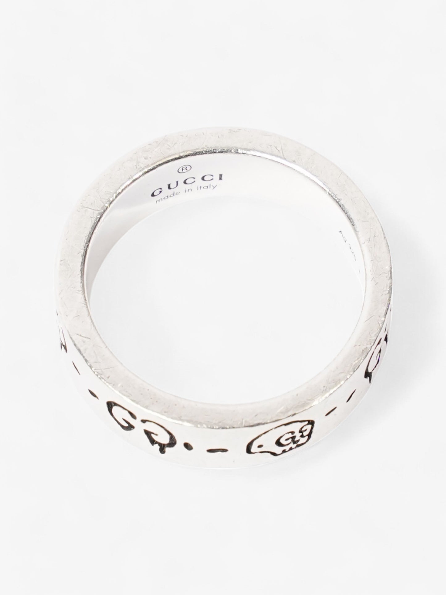 Gucci Ghost Ring Silver / Black Silver Sterling 11
