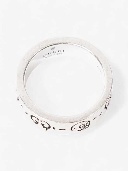 Gucci Ghost Ring Silver / Black Silver Sterling 11