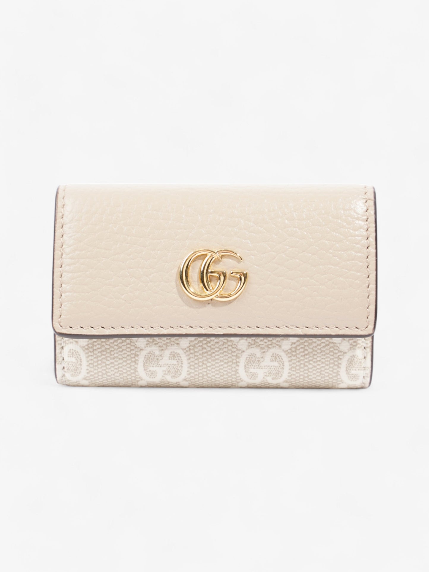 Gucci Key Case Beige Leather