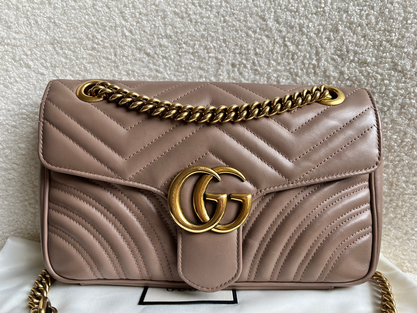 Gucci GG Dusty Pink Marmont Small Shoulder Bag (RRP £2070)