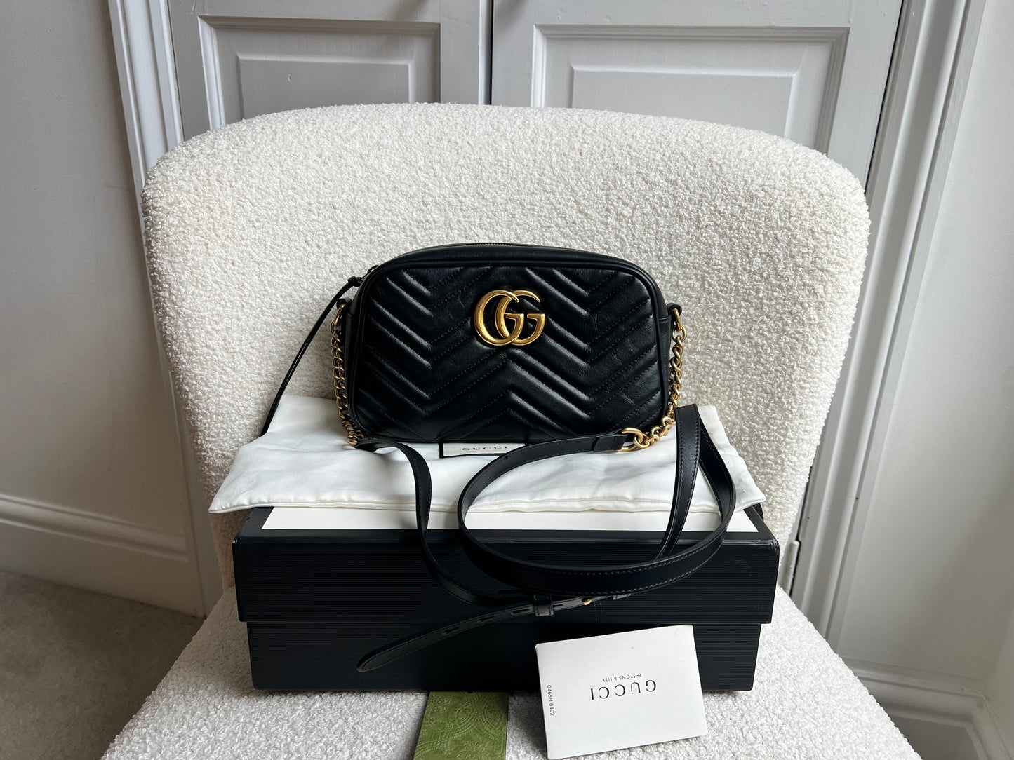 Gucci GG Black Marmont Small Shoulder Bag (RRP £1440)