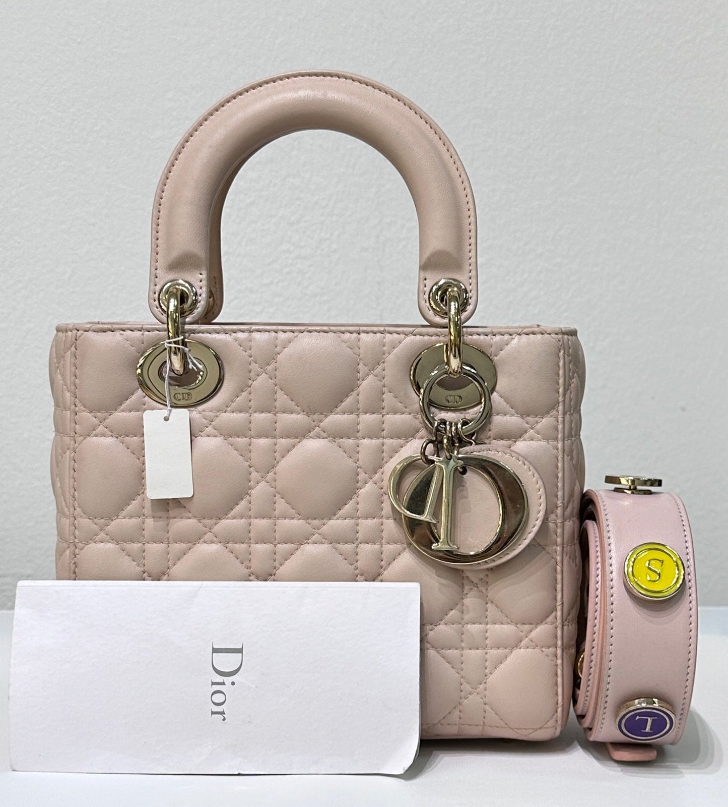 Small Lady Dior My ABC Dior Cannage Lambskin Pink