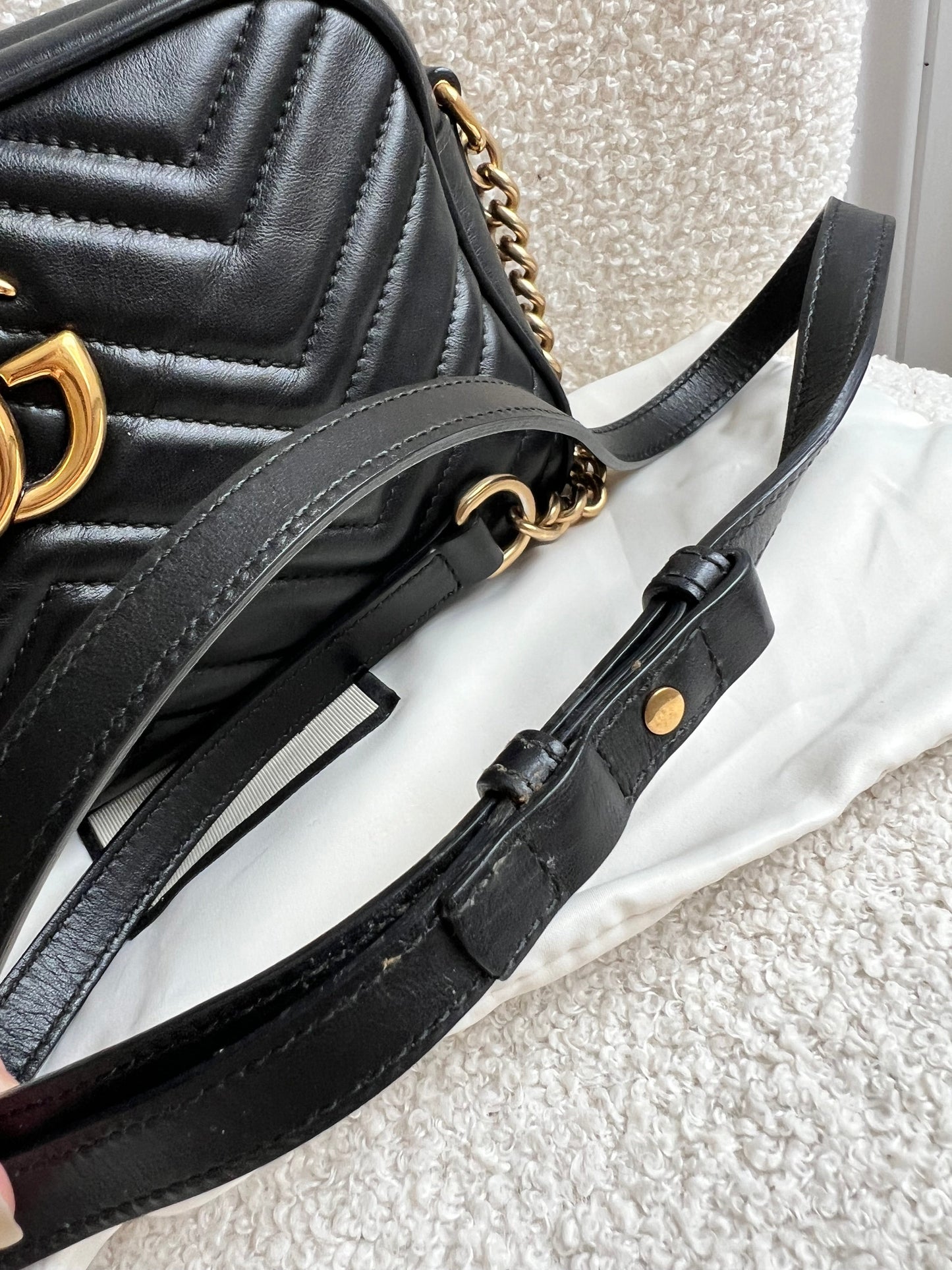 Gucci GG Black Marmont Small Shoulder Bag (RRP £1440)