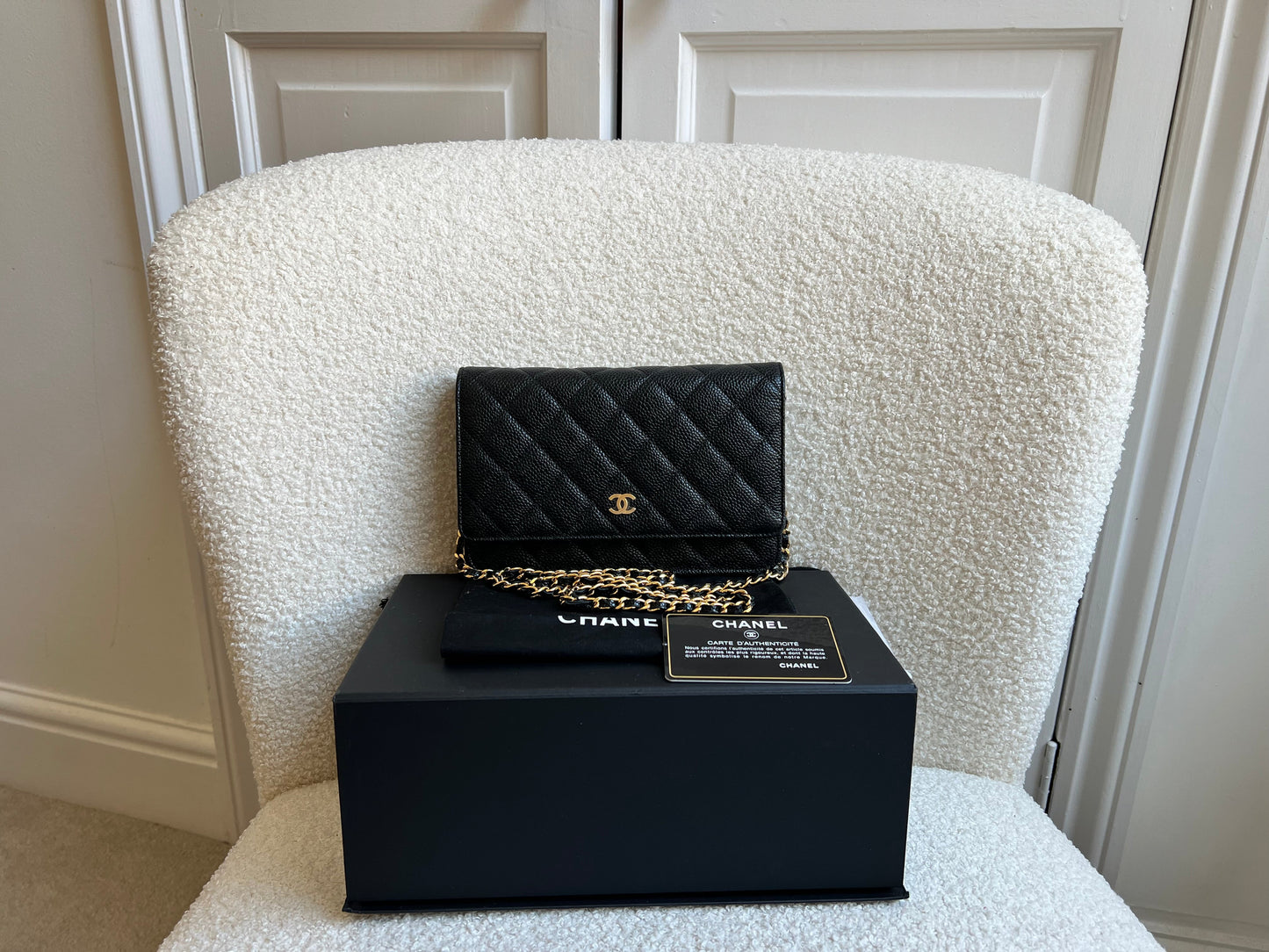 Chanel Black Caviar Wallet on Chain (RRP £2,930)