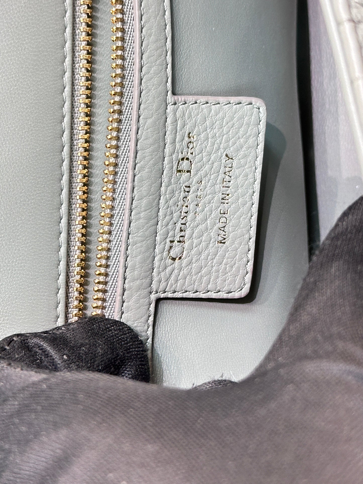 Medium Dior Caro Bag Stone Gray Supple Cannage Calfskin