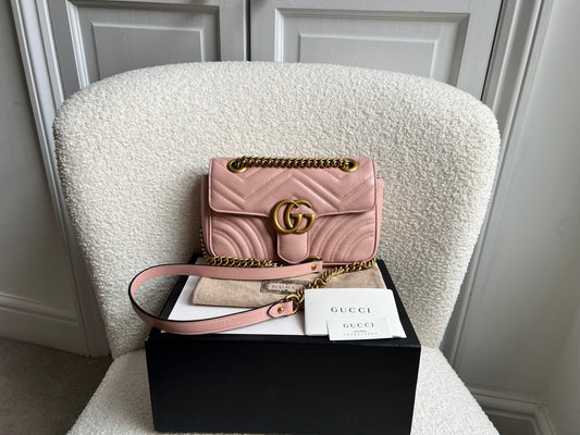 Gucci Pink Marmont Mini Shoulder Bag (RRP £1,890)