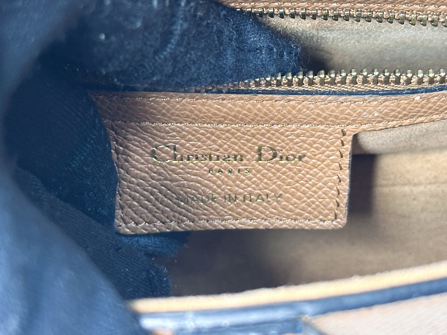 Christian Dior Saddle Bag with Strap Golden Saddle Grained Calfskin 2022 year