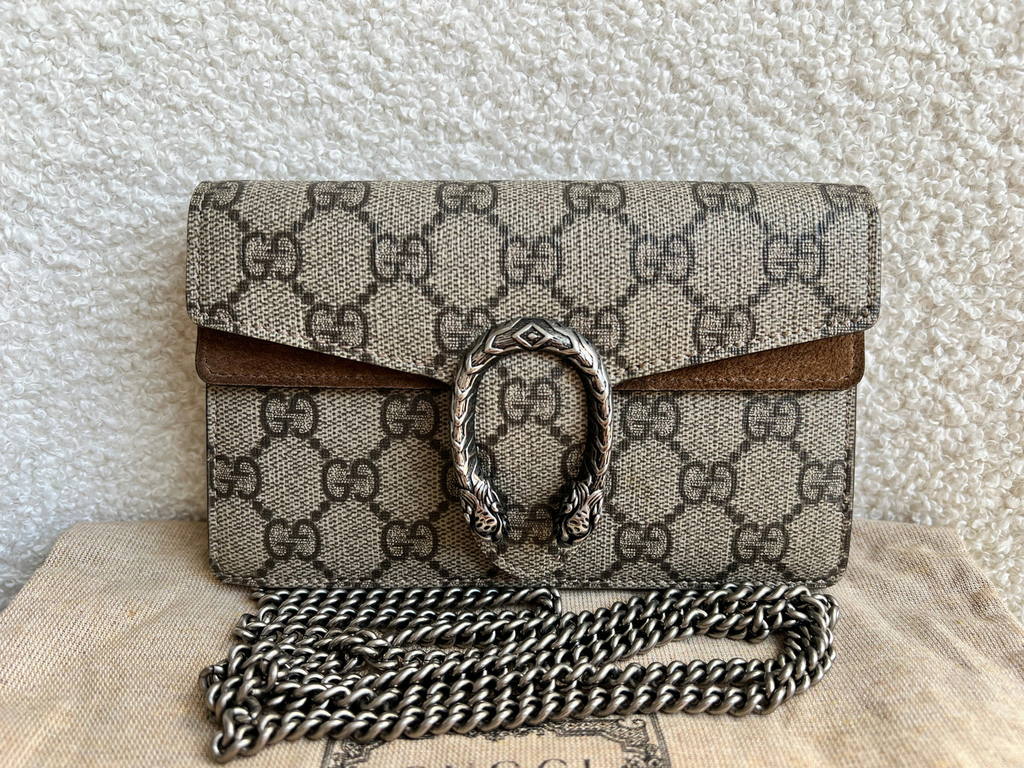 Gucci Dionysus GG Supreme Super Mini Shoulder Bag (RRP £835)