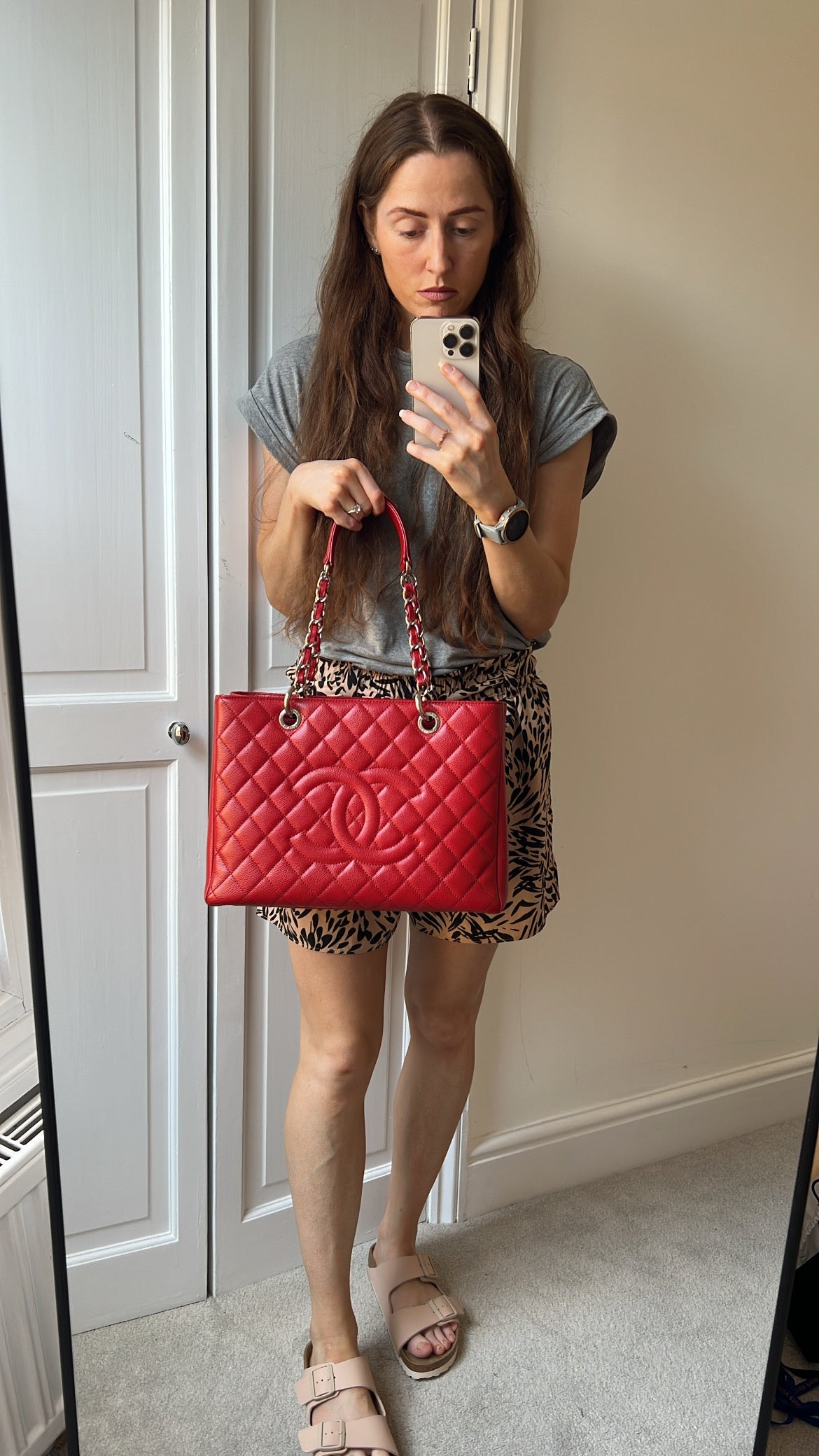 Chanel Red Caviar Grand Shopper Tote (GST)