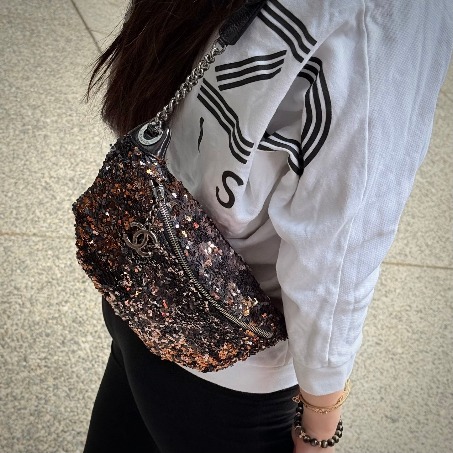 Chanel Metallic Belt Me Up Waist Bag