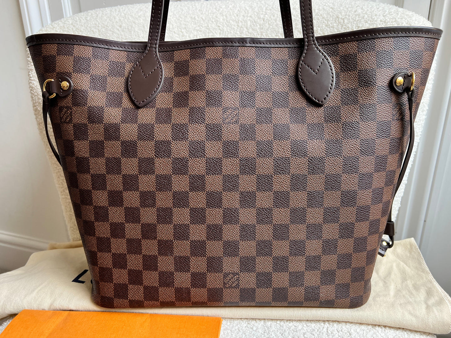 Louis Vuitton Neverfull MM Damier Ebene Rose Ballerine (RRP £1430)