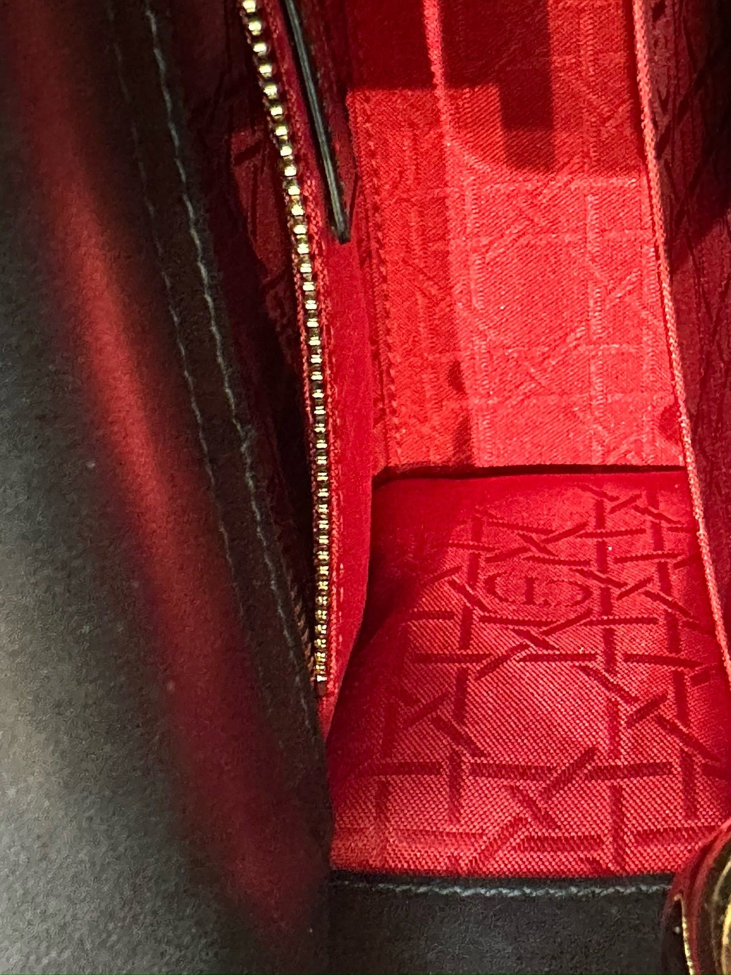 Christian Dior Small Cannage Lambskin My Lady Dior ABC Bag Black GHW