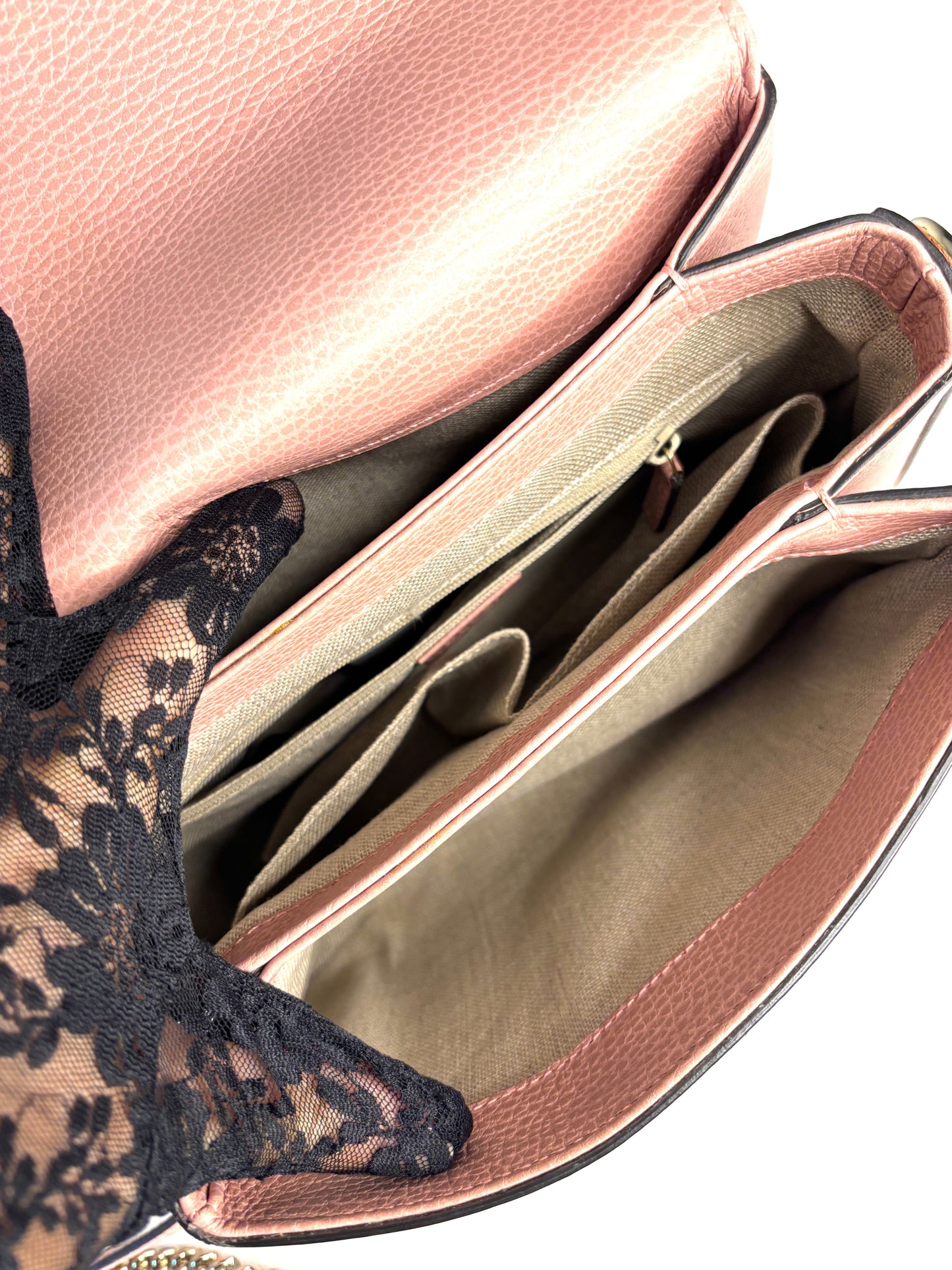 Gucci Interlocking G Top Handle Pink Leather Shoulder Bag - Preloved