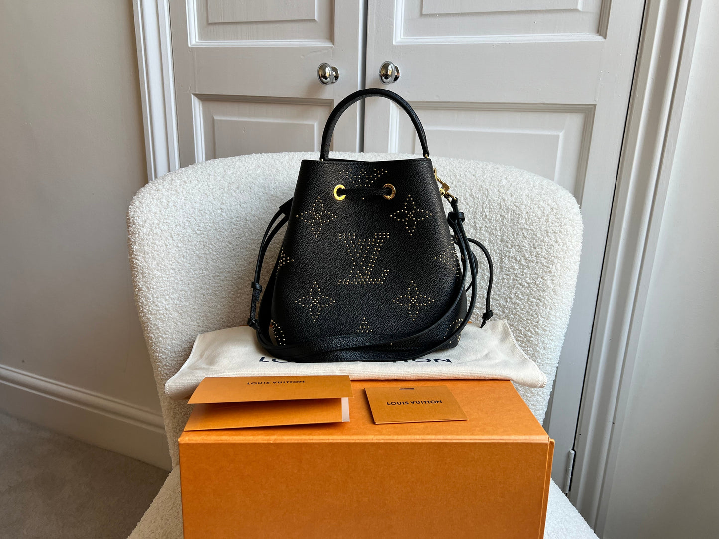 Louis Vuitton Neo Noe BB Studded Black Empeinte (RRP £2250)