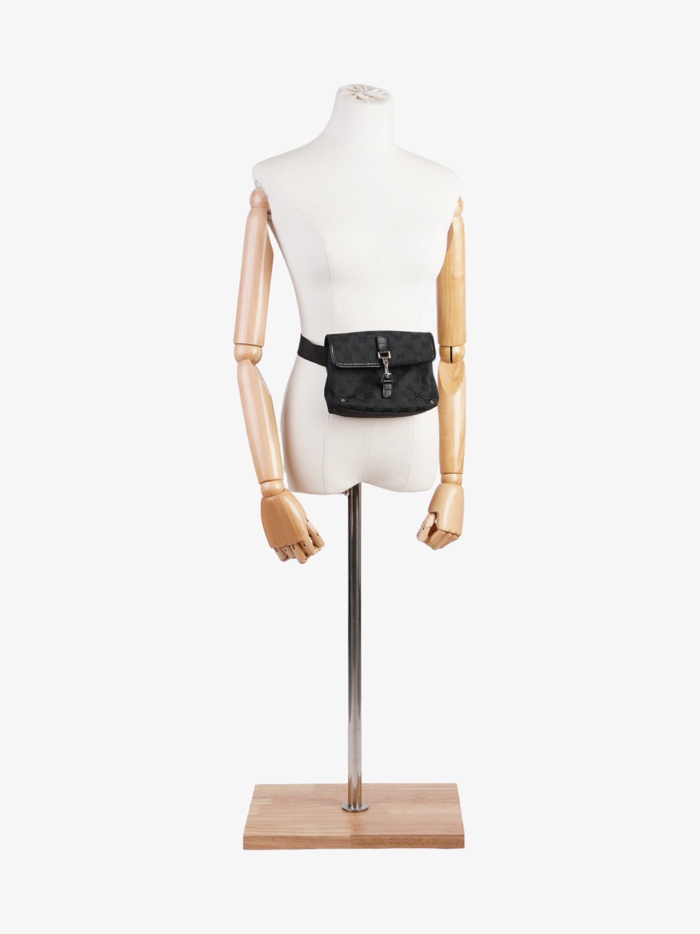 Gucci GG Jackie Belt Bag Black Canvas