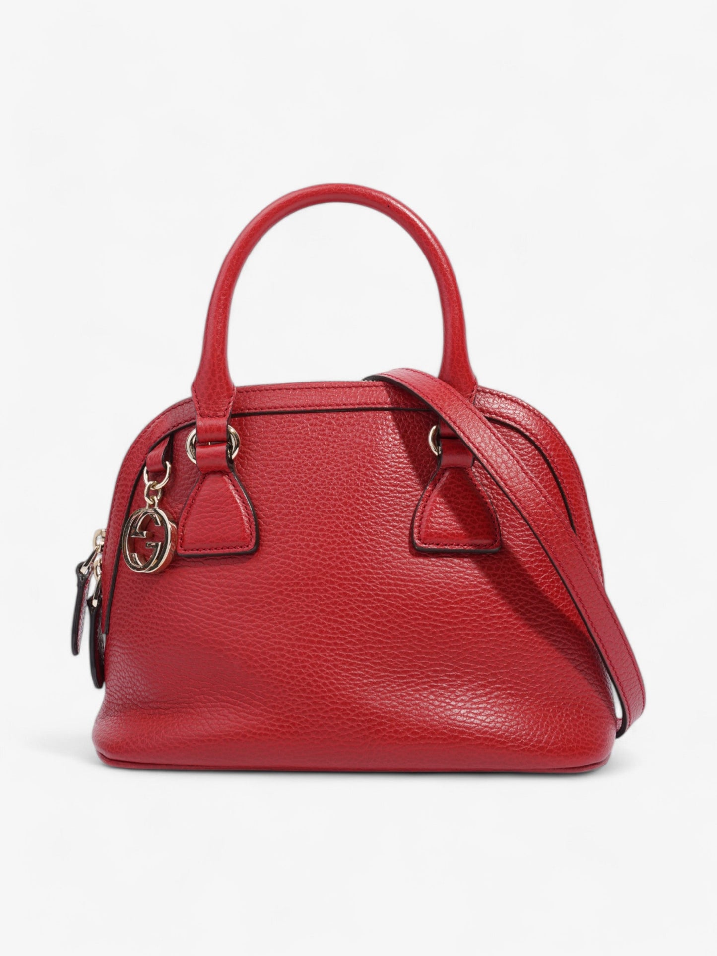 Gucci 2Way Handbag Red Leather