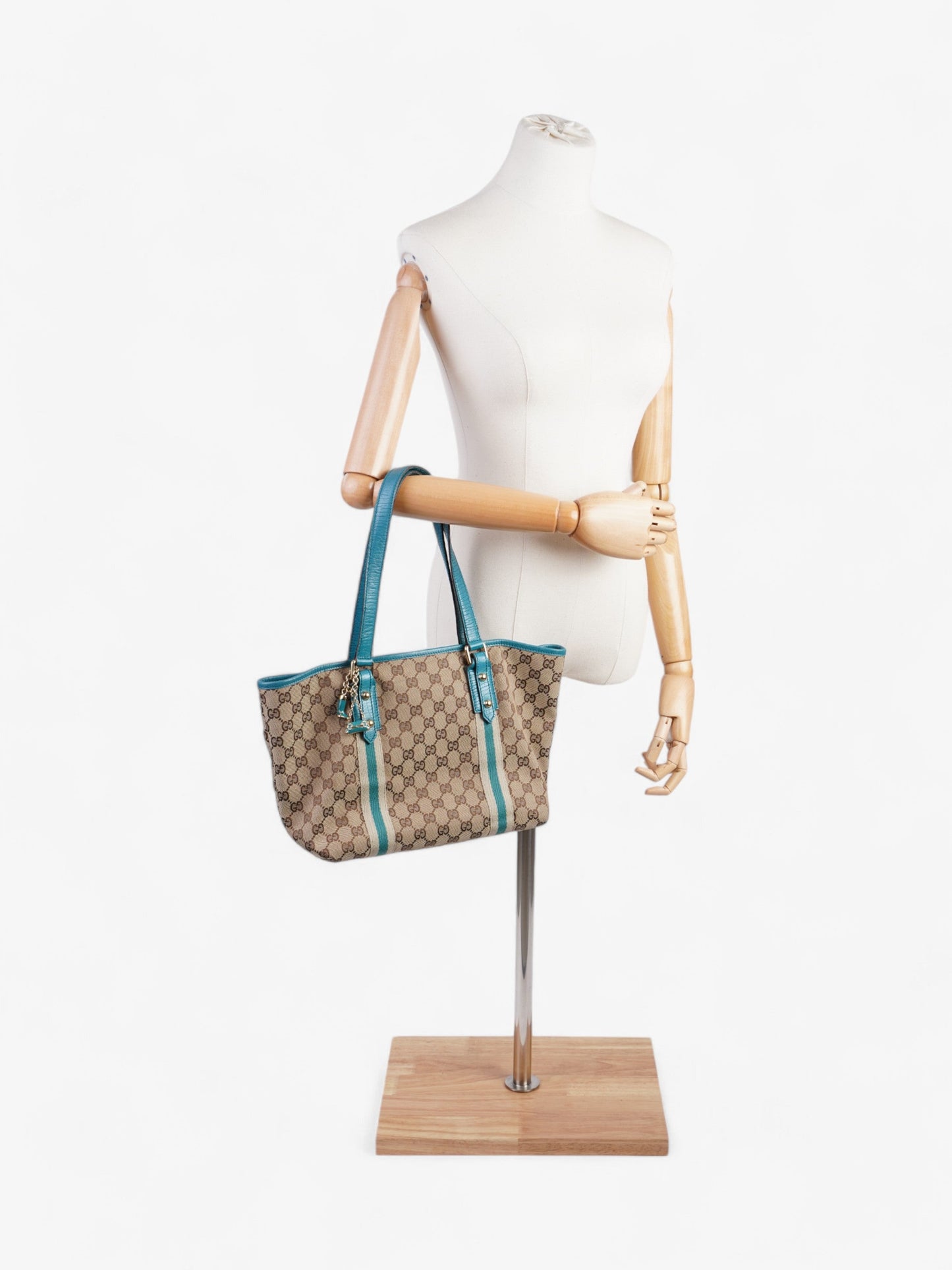 Gucci Jolicoeur Tote GG Supreme / Turquoise Canvas