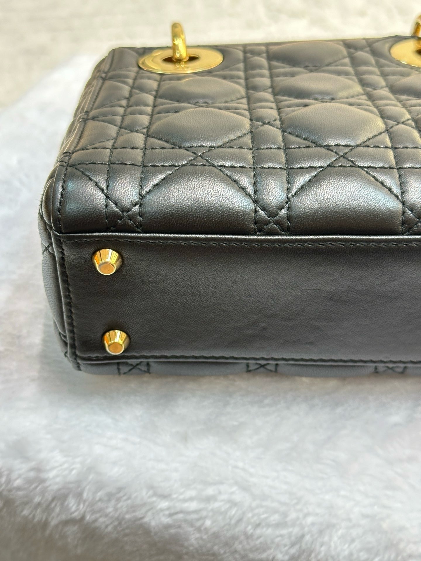 Christian Dior Mini Lambskin Cannage Lady Dior Black