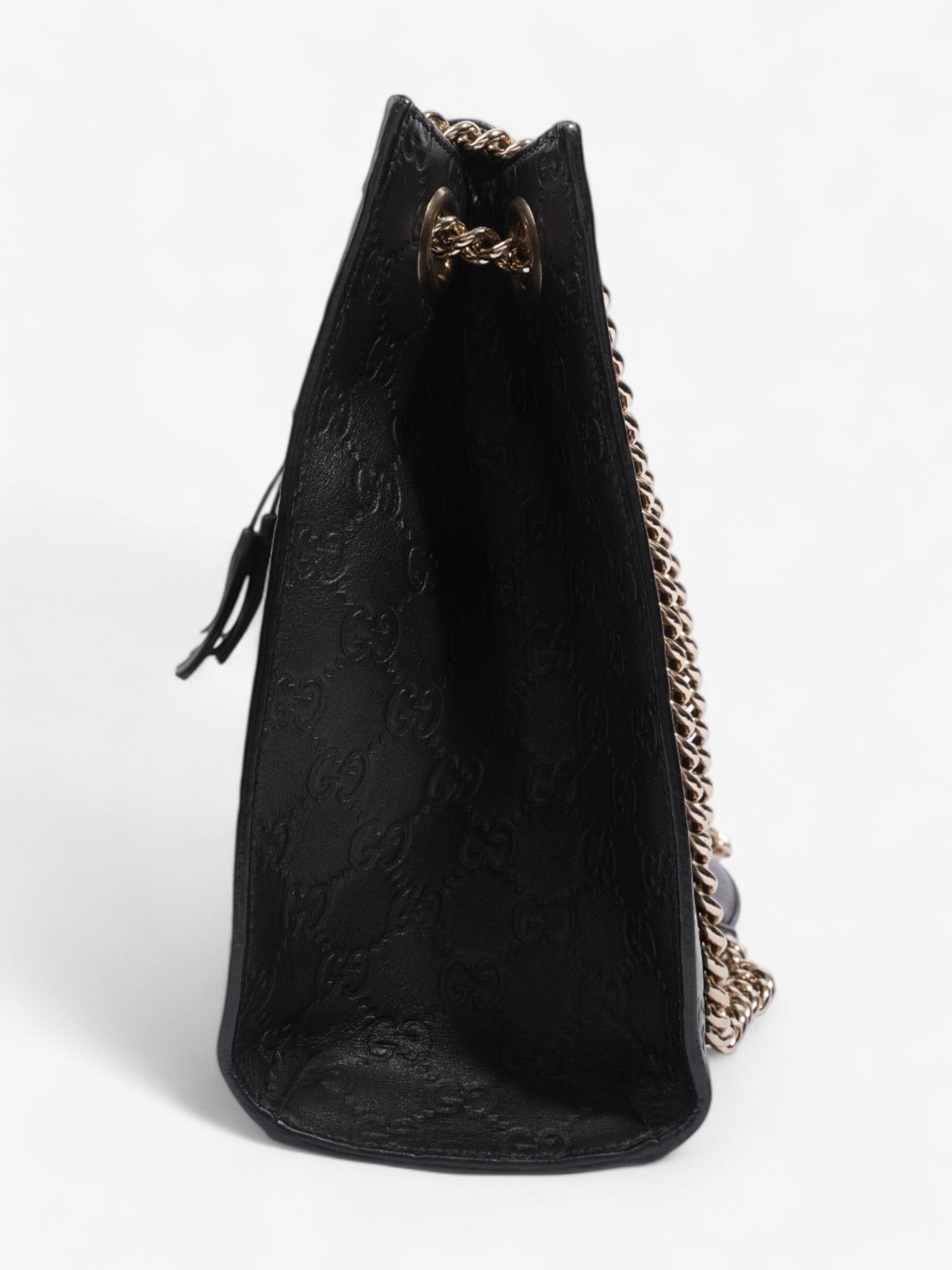 Gucci Emily Guccissima Chain Black Calfskin Leather