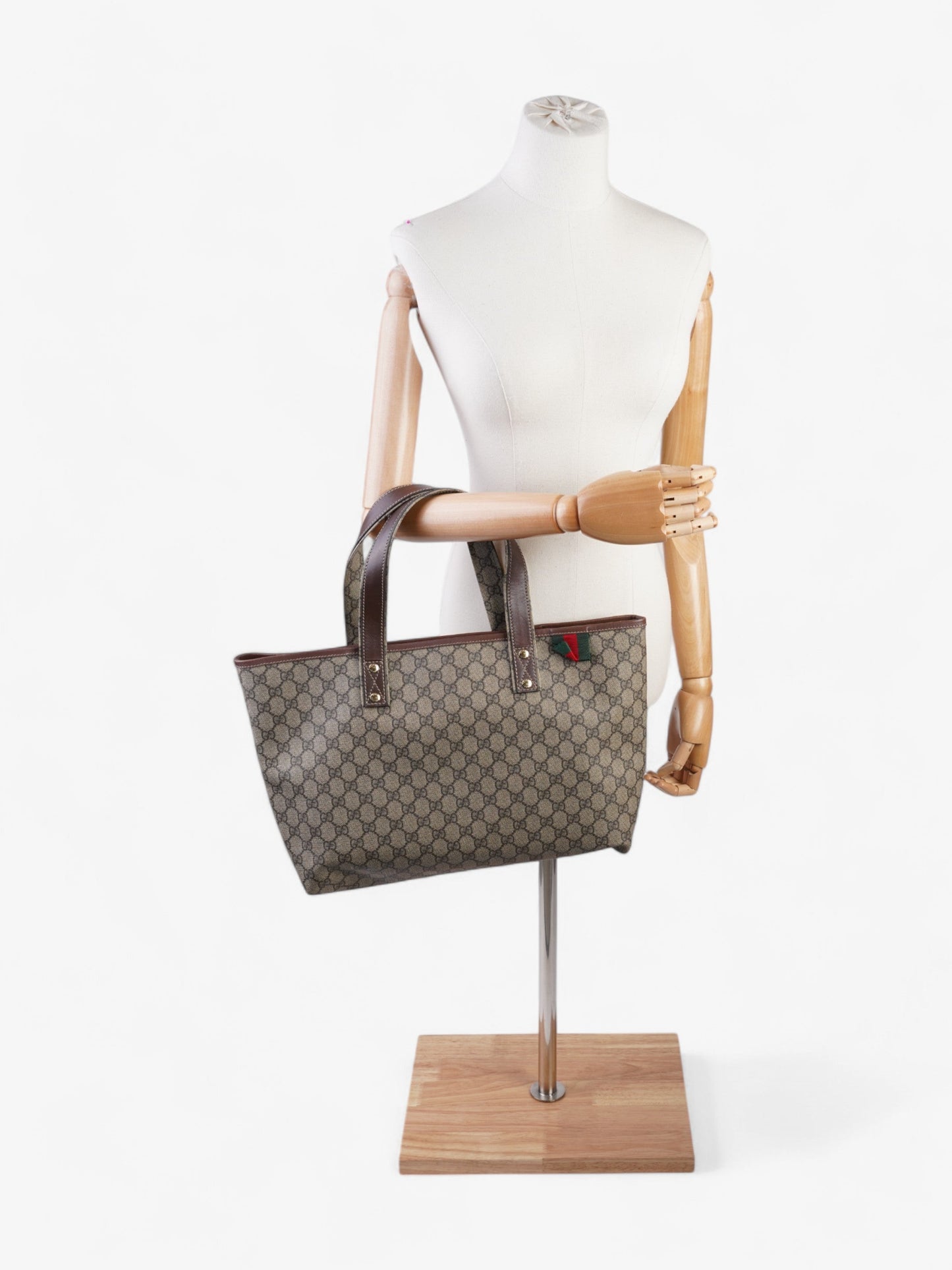 Gucci GG Tote Bag GG Supreme / Brown Coated Canvas